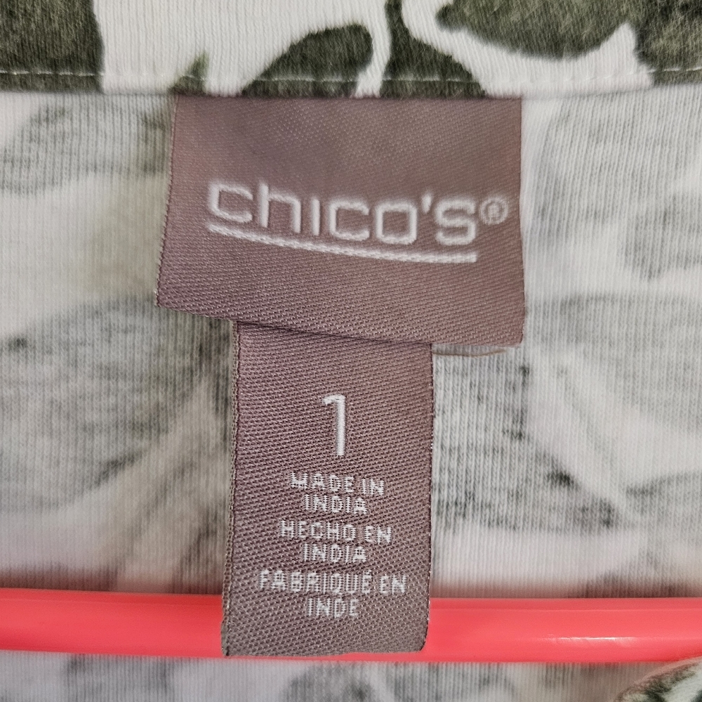 Chico's leaf print top - Picture 2 of 7